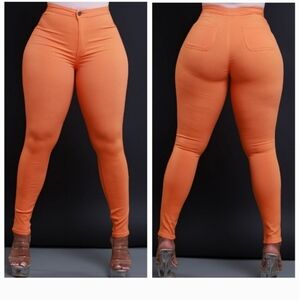 New Super Swank High Waist Stretchy Jeans XL/1X Orange